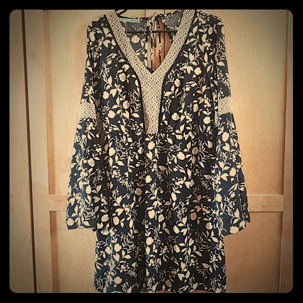 Long sleeve peasant dress